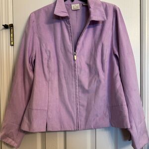 Women's Purple Suede Golf Jacket